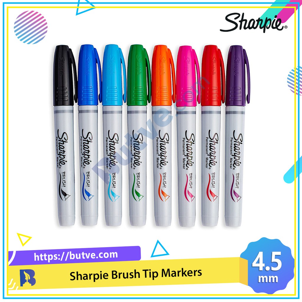 Bút lông dầu ngòi cọ vẽ đa chất liệu Sharpie Brush Tip 4.5mm (Cây lẻ)
