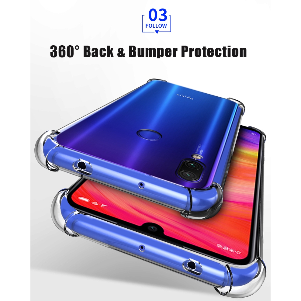 Ốp điện thoại trong suốt chống sốc cho Xiaomi Mi 9/9SE 8/8SE A2 Lite Redmi Note 6 6A S2/Y2 5 5P 5A Note 6 7