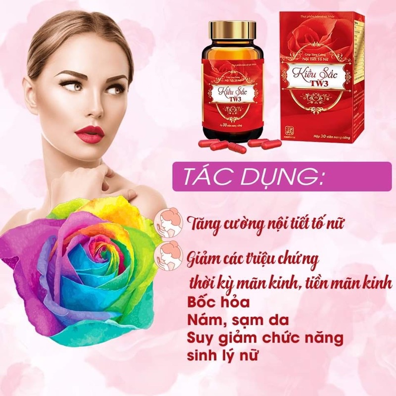 ✅ Kiều Sắc TW3 giúp tăng cường nội tiết tố nữ,giảm các triệu chứng của thời kỳ tiền mãn kinh