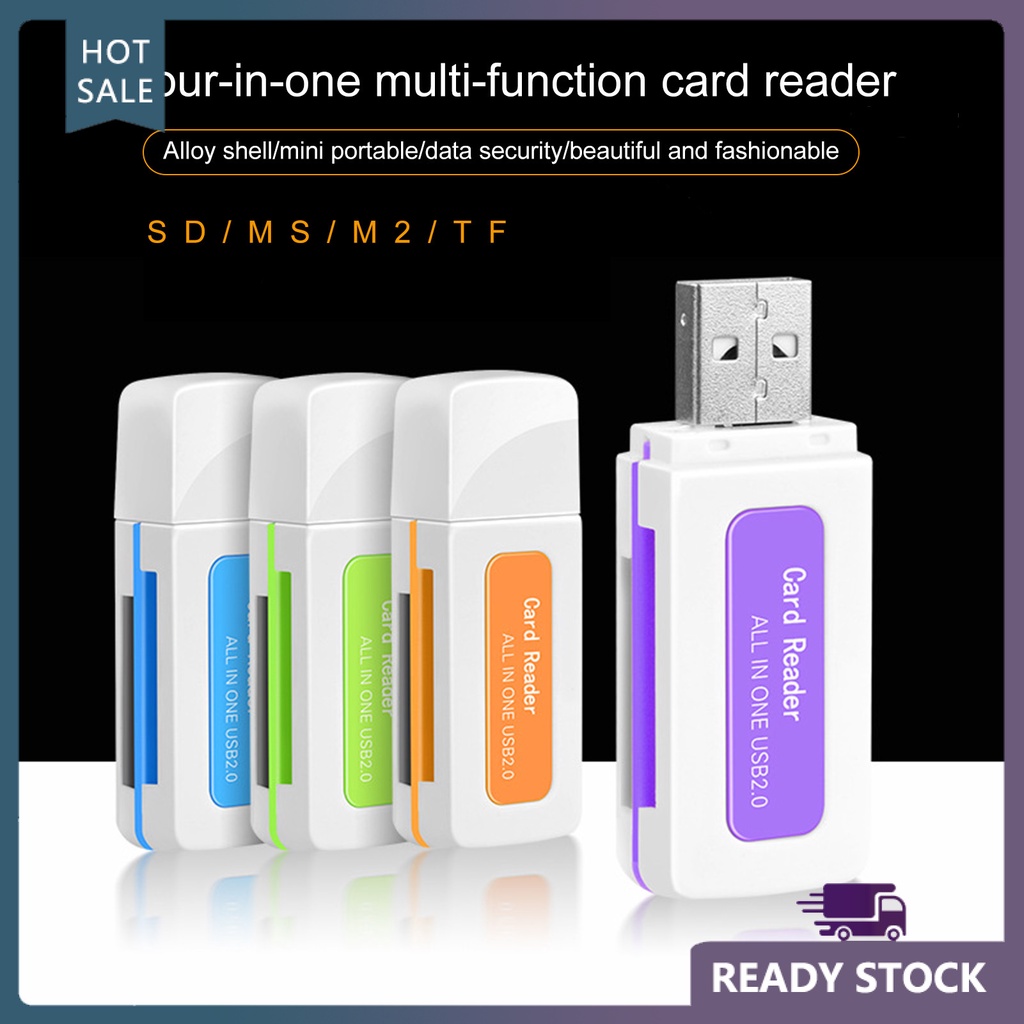 Đầu Đọc Thẻ Nhớ 4 Trong 1 MMC TF M2 MS Tốc Độ Cao Cho Máy Tính