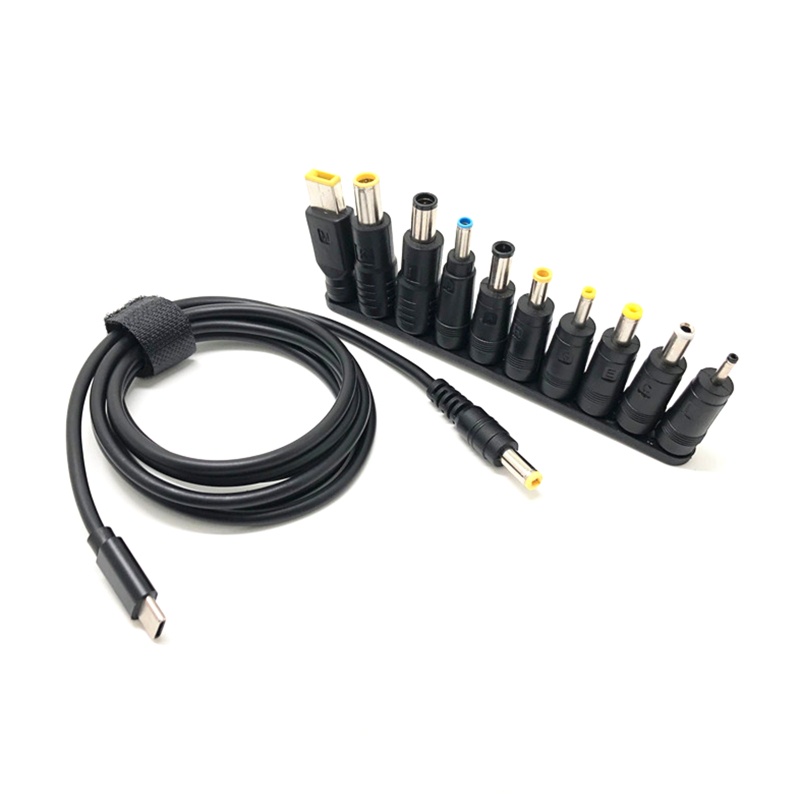 Dây Cáp Sạc Chuyển Đổi USB-C Sang DC5 5x2 5mm Với 8 Đầu Phát 45W 65w 90W 100W