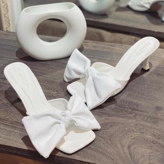 Dép gót 7 phân bảng nơ