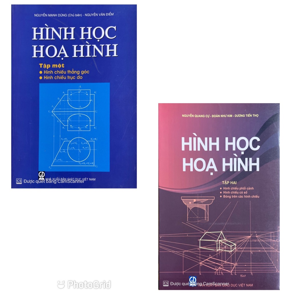 Sách - Combo Hình Học Họa Hình Tập 1 + Tập 2