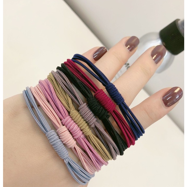 Combo hộp 20 dây cột tóc màu trơn (T03)