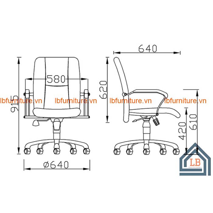 Ghế xoay cao cấp nhập khẩu LBD29