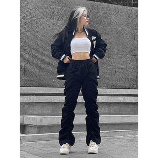 Quần baggy đen ống loe baggy 03