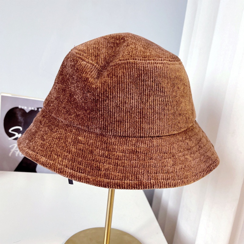 Mũ Tai Bèo Nhung Kẻ Phối Khóa Kéo Kim Loại Phong Cách Retro