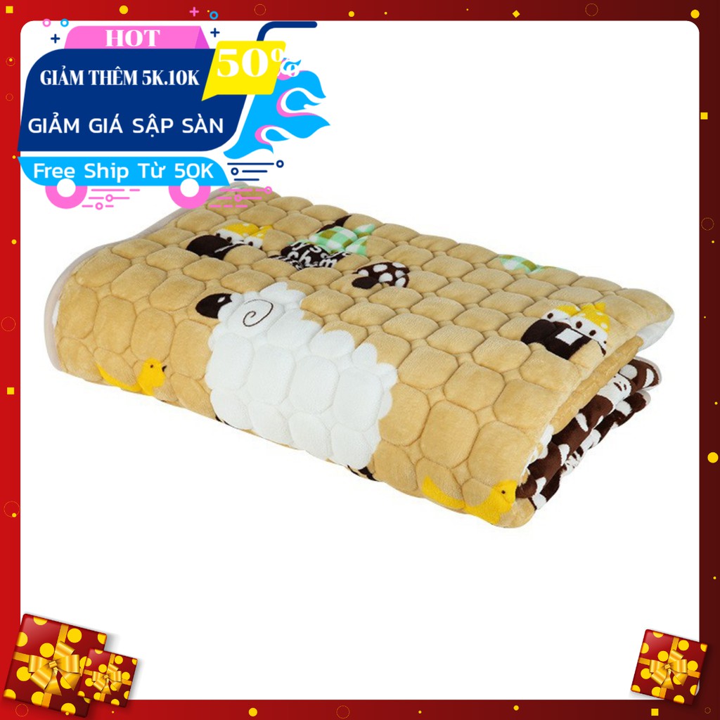 Thảm Nỉ Nhung Trải Giường Họa Tiết Siêu Ấm