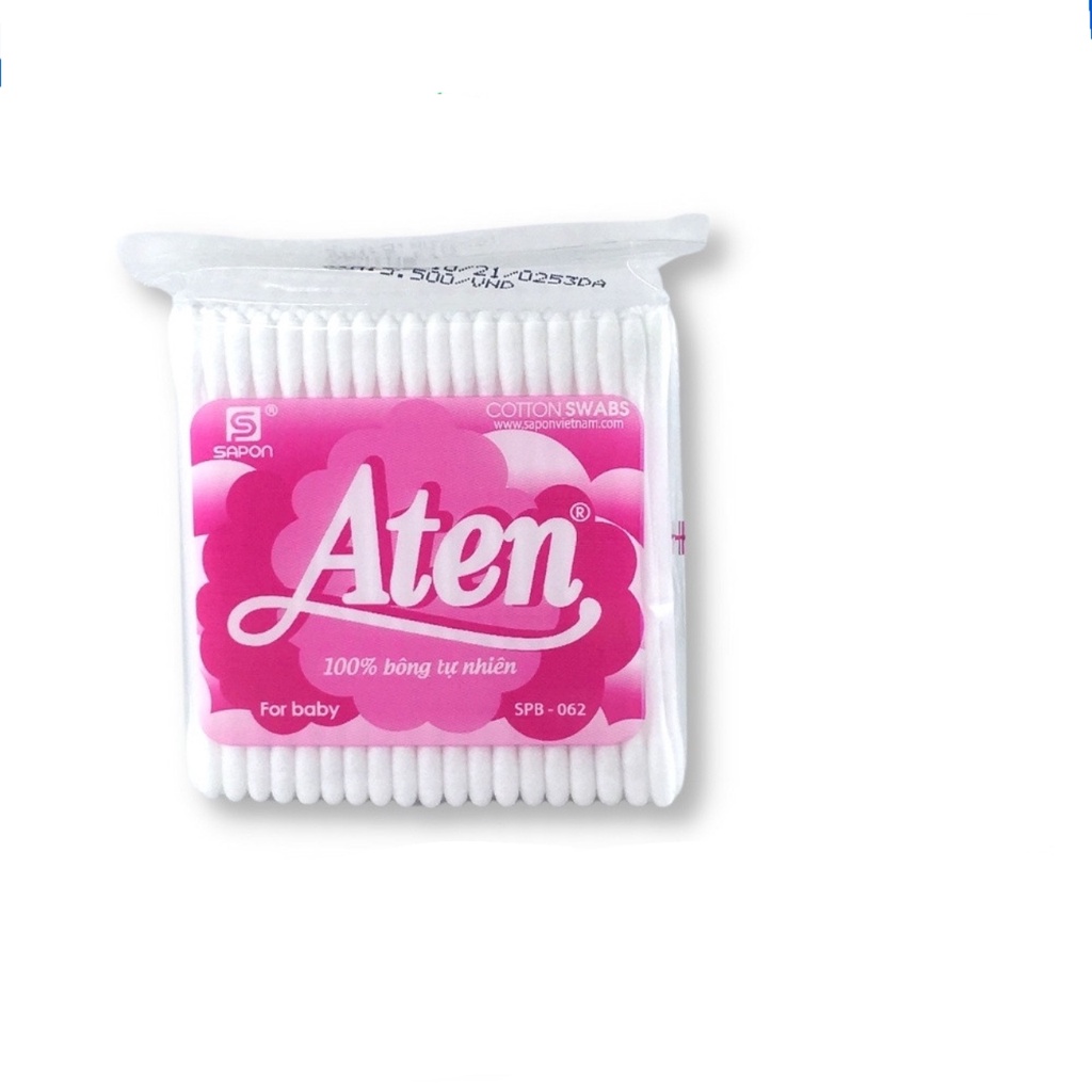 Tăm bông Aten kháng khuẩn người lớn, trẻ em vệ sinh tai mũi, bông ngoáy tai aten an toàn cho cả gia đình