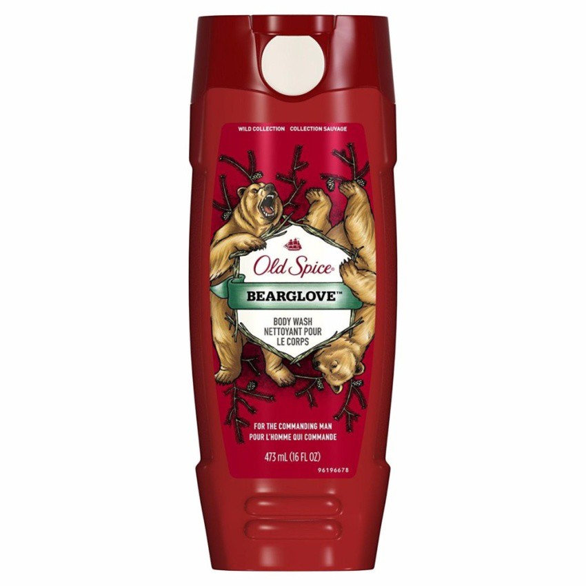 Sữa tắm gel nam Old Spice Wild Collection Bearglove Men's Body Wash 473ml (Mỹ)