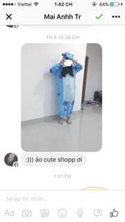 Pijama thú bông hình monster