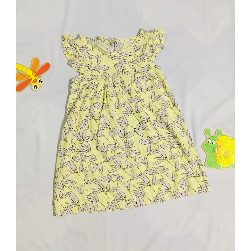 Váy cánh tiên lanh lụa cho bé gái