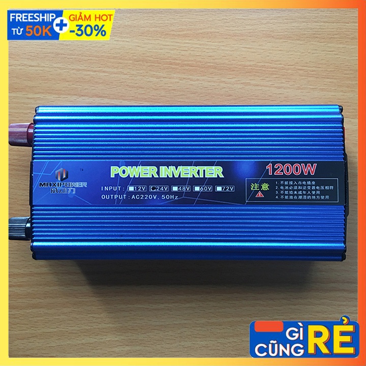 Máy kích điện 1200W sin chuẩn từ 12v lên 220V