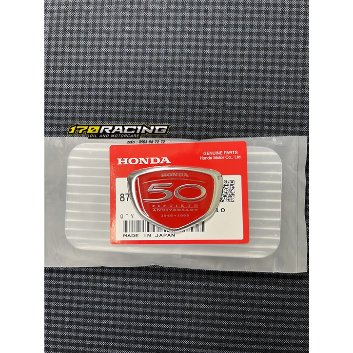 (HCM) Tem Kỷ Niệm 50 Năm Của HONDA Dán Trang Trí Cho Xe CUB (kích thước 3cm x 5cm) Hàng Chính Hãng Nhập Khẩu Nhật Bản .