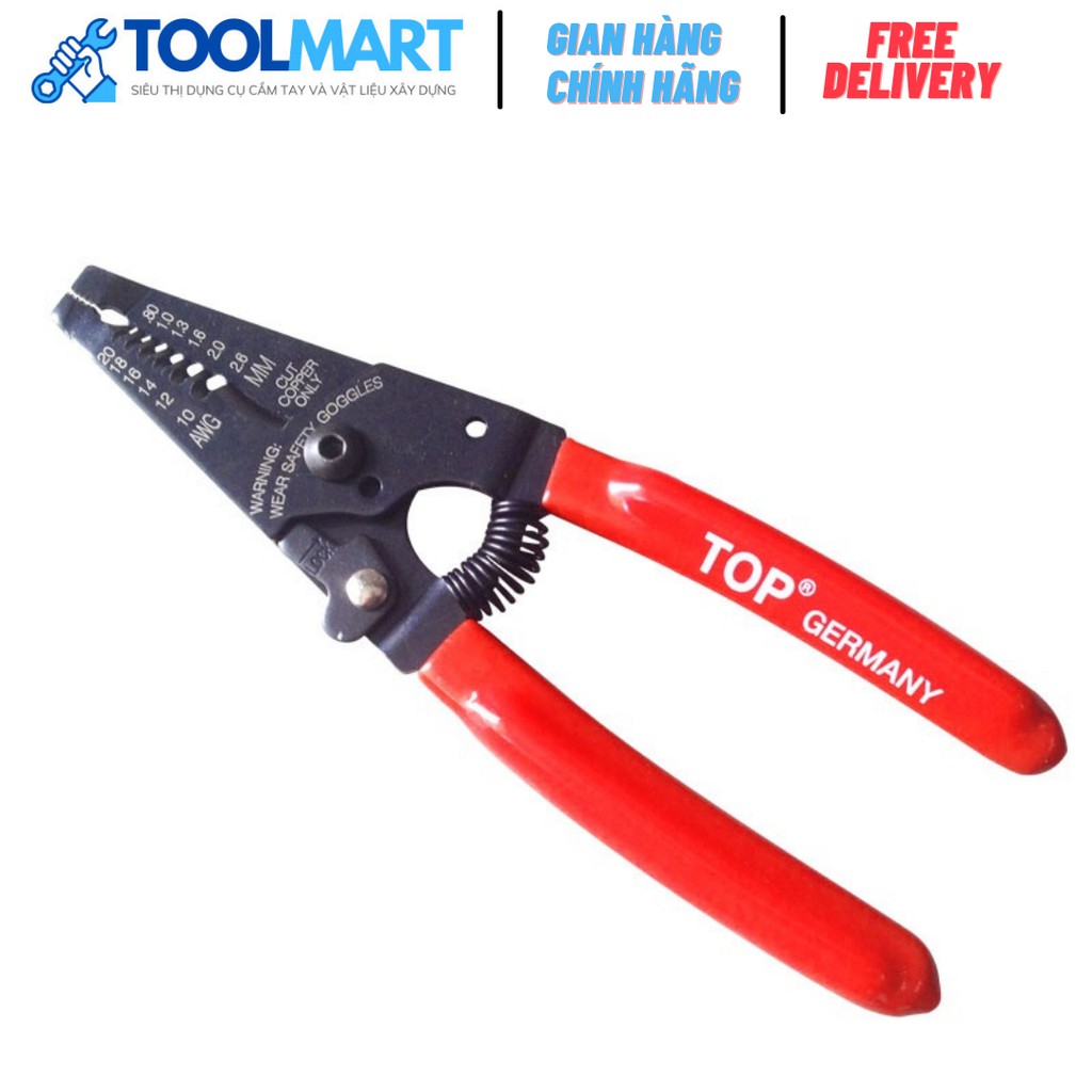 Kìm Tuốt Dây Điện 6” (150mm) TOP - THÉP KHÔNG GỈ CAO CẤP