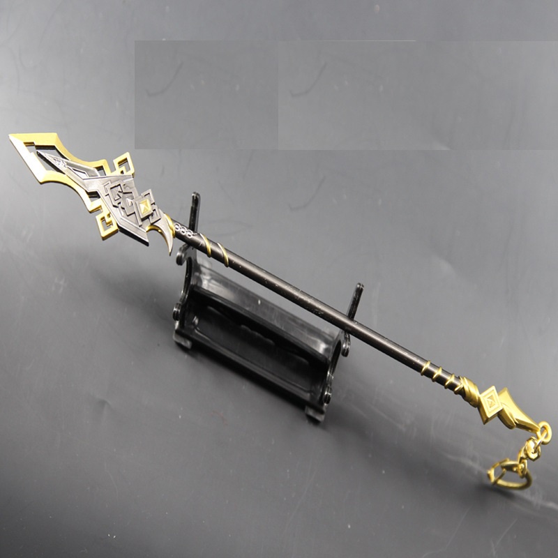 Mô hình móc khóa Giáo Nịnh Thần Genshin Impact Trấn Zhongli (fullbox kèm đế) 22-29cm