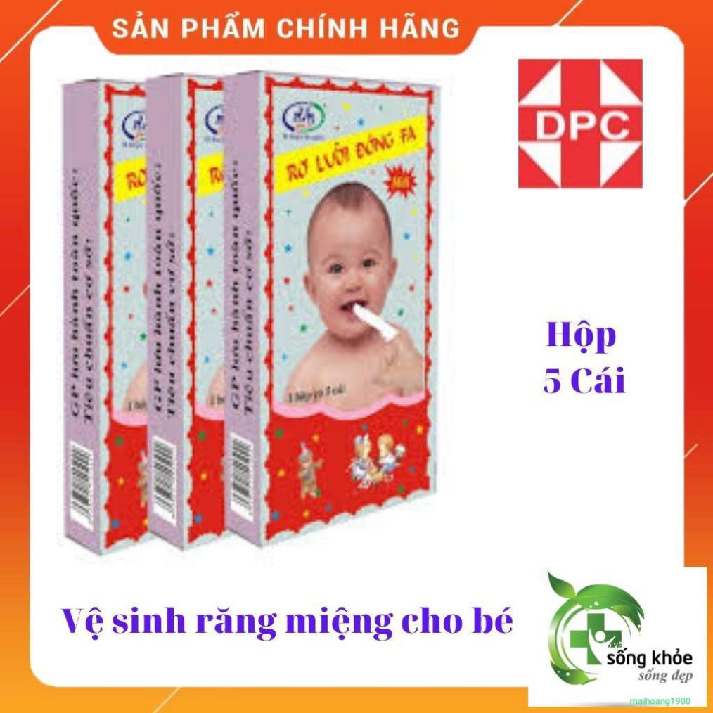 Gạc Rơ Lưỡi Đông Pha Hộp 5 Cái- Rơ lưỡi, vệ sinh khoang miệng cho bé, hạn chế tưa lưỡi