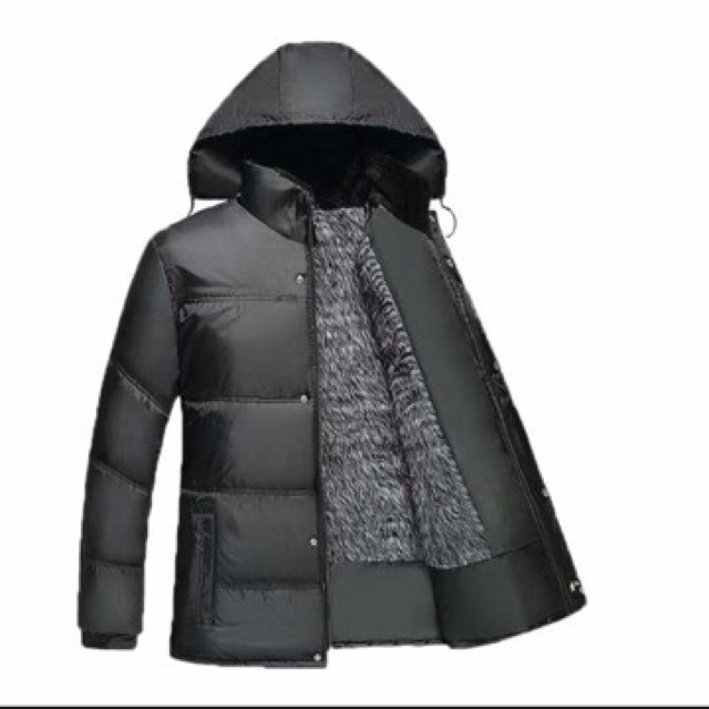 Áo Khoác Phao lót lông nam trung niên ngoài 40 tuổi sẵn size L( 52-60kg)