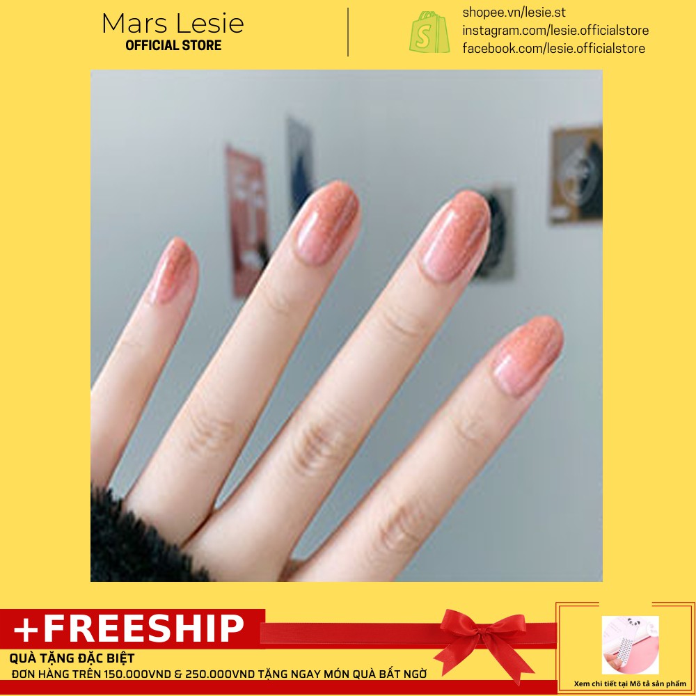 A65 Sơn Móng Tay Nail Styler A65 - Màu nude nâu nhạt thạch kim tuyến nhũ lấp lánh dễ thương đơn giản