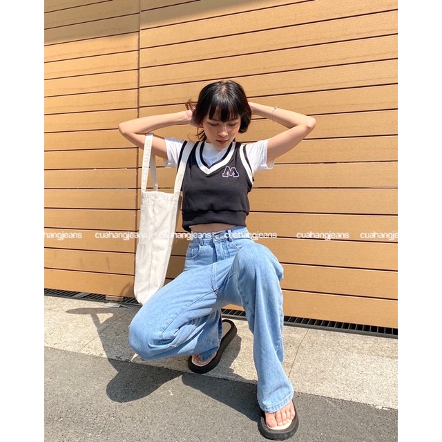 Quần jeans suông
