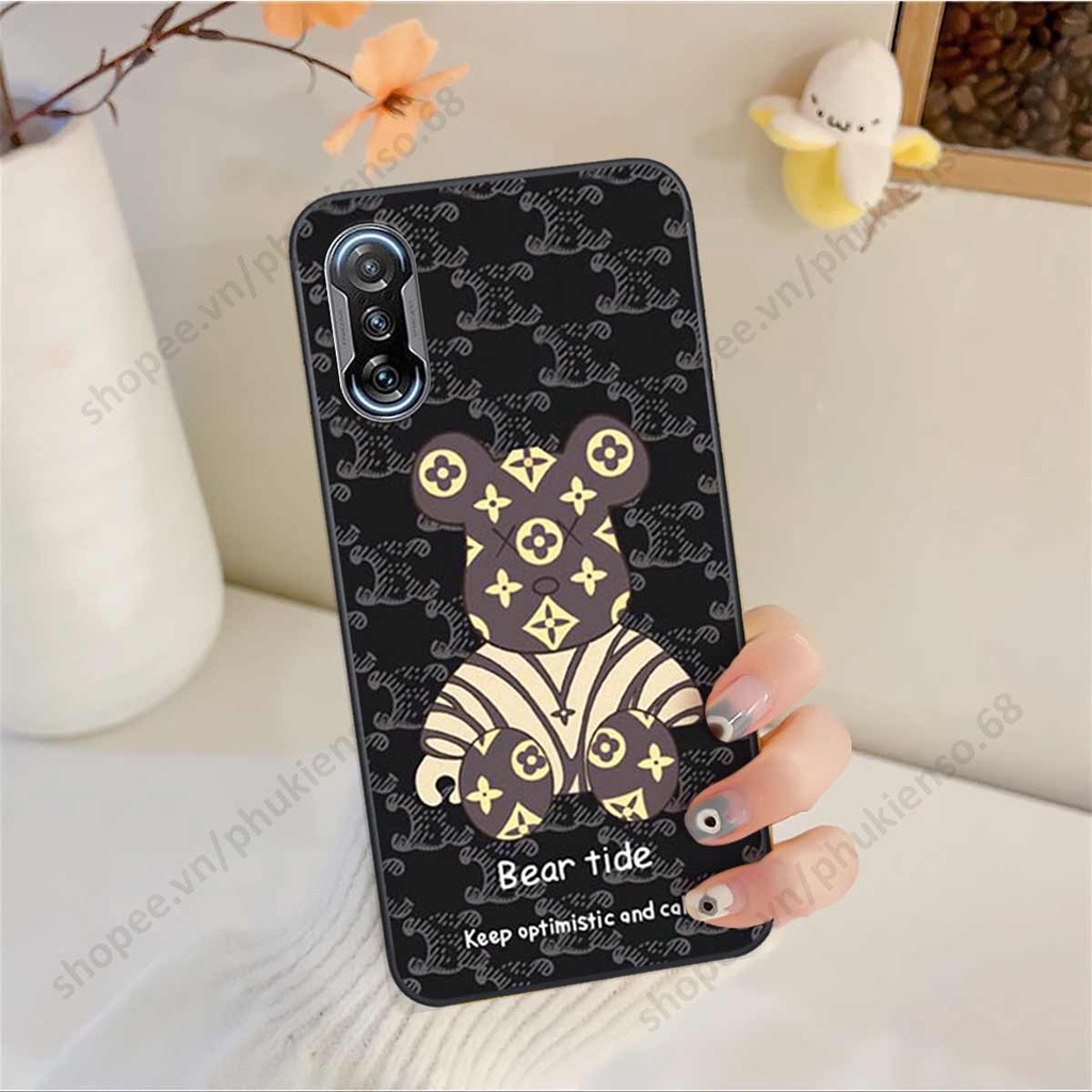 Ốp lưng điện thoại Xiaomi Redmi K40 / K40 Pro / Gaming elegant, gấu be@rbrick cao cấp, vỏ ốp rẻ đẹp