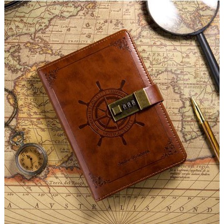 Sổ Nhật Ký Bìa Da Phong Cách Vintage Sailor ( Cagie NoteBook)