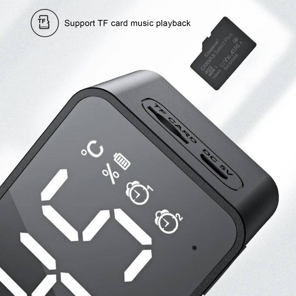 Loa Gương Bluetooth G50 Màn Hình Led | Đài FM - Tích Hợp Đồng Hồ - Báo Thức - Màn Hình Gương | BH 6 THÁNG