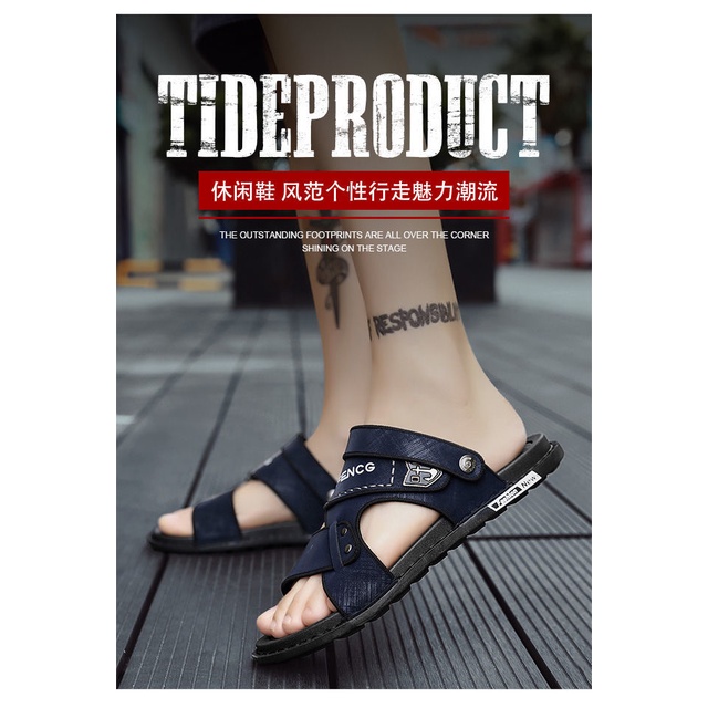Dép Sandal Đế Mềm Chống Trượt Không Thấm Nước Thời Trang Mùa Hè 2022 Cho Nam