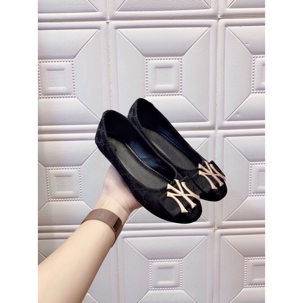 [Sale 50%] Giày bệt gắn chữ NY hot trend 2019 2 màu nâu và đen | BigBuy360 - bigbuy360.vn