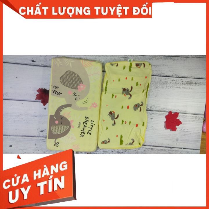 Gối cao su non Mipbi ẤM ÁP NHƯ LÒNG MẸ tặng kèm 1 vỏ gối cao cấp chính hãng