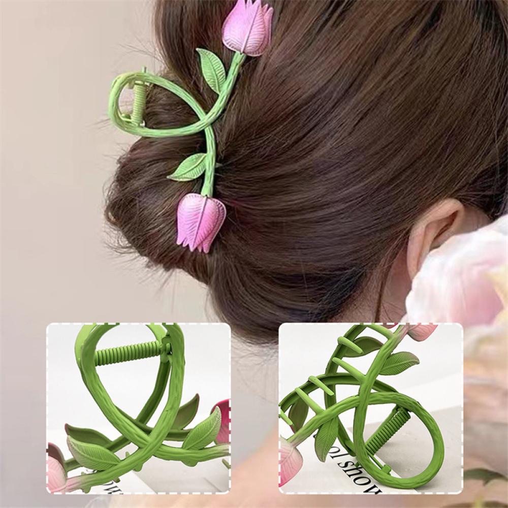 Kẹp Tóc Hoa Tulip / Cá Mập 3D Thời Trang Cho Nữ C5N3