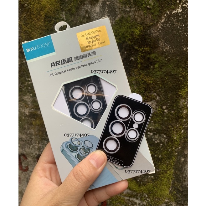 Bộ 5 dán mắt Camera Kuzoom cho Samsung S23 Ultra, S23 Plus, S22 Ultra trong suốt bảo vệ máy siêu tốt