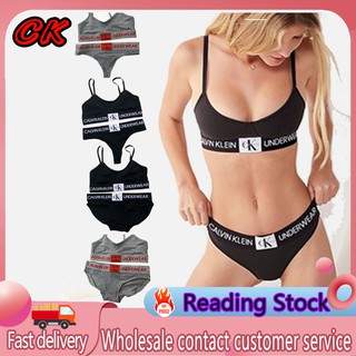 Bộ đồ lót cổ hình chữ V in chữ gợi cảm cho nữ