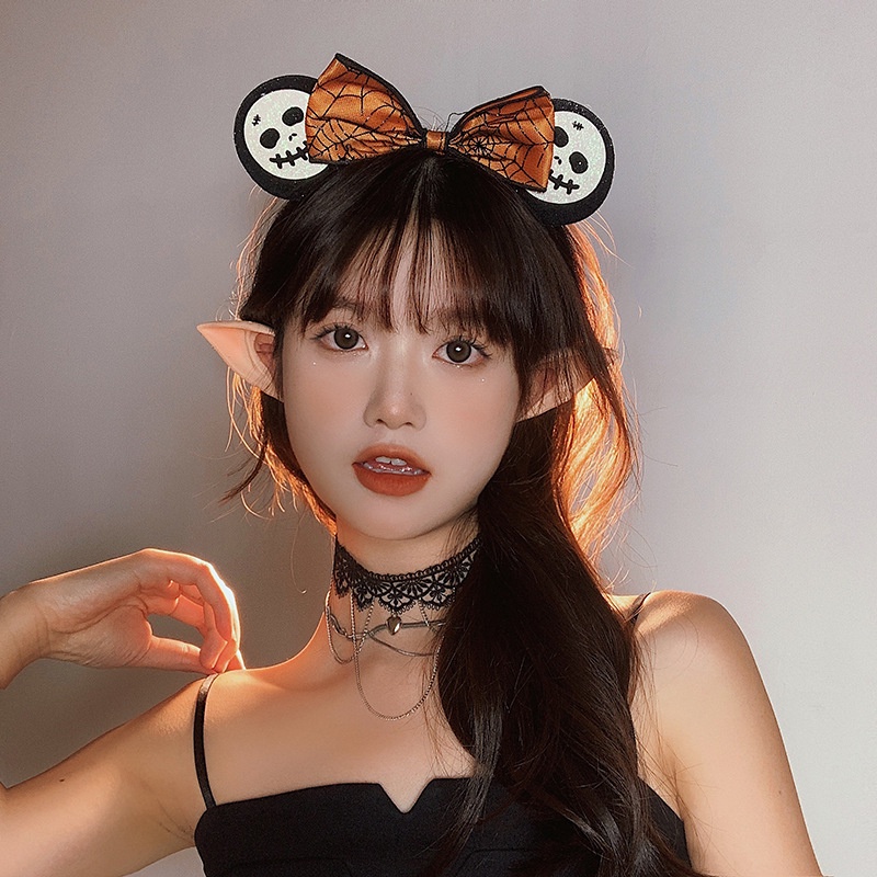 [Gói Quà Tai Yêu Tinh Kết Hợp] Kẹp Tóc Yêu Tinh Kết Hợp Tai Yêu Tinh Phát Sáng Thời Trang Halloween Dành Cho Trẻ Em / Đạo Cụ Trình Diễn