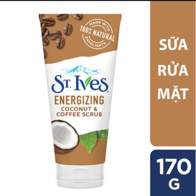 Sữa rửa mặt St.Ives dừa và cà phê 170g