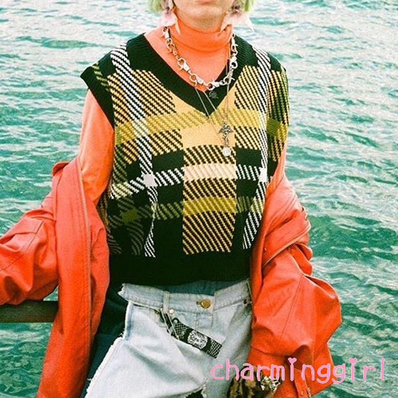 Áo Khoác Len Không Tay Cổ Chữ V Dáng Rộng Thời Trang Mùa Thu Dành Cho Nữ | BigBuy360 - bigbuy360.vn