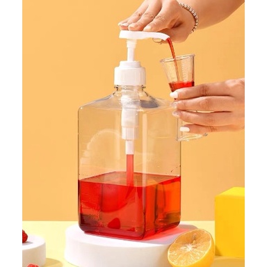 Bình bơm thủy tinh có vòi định lượng 10ml đựng dung dịch, siro, sữa tắm,...