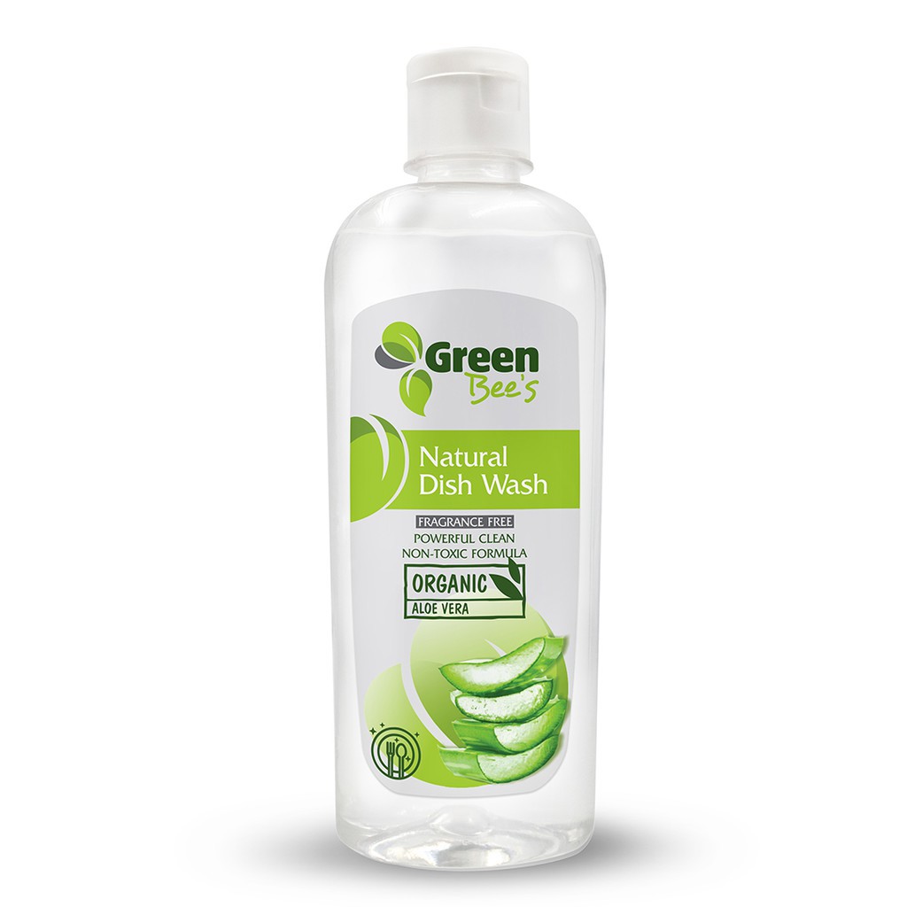 Nước Rửa Bát Organic cho mẹ và bé cùng gia đình Green Bee Lô hội hữu cơ 400ml