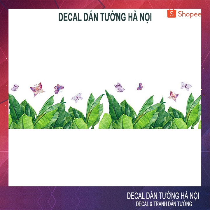 Đề can dán tường hàn quốc trang trí phòng ngủ DECAL DECOR SK7201 Vườn Nhiệt Đới 3