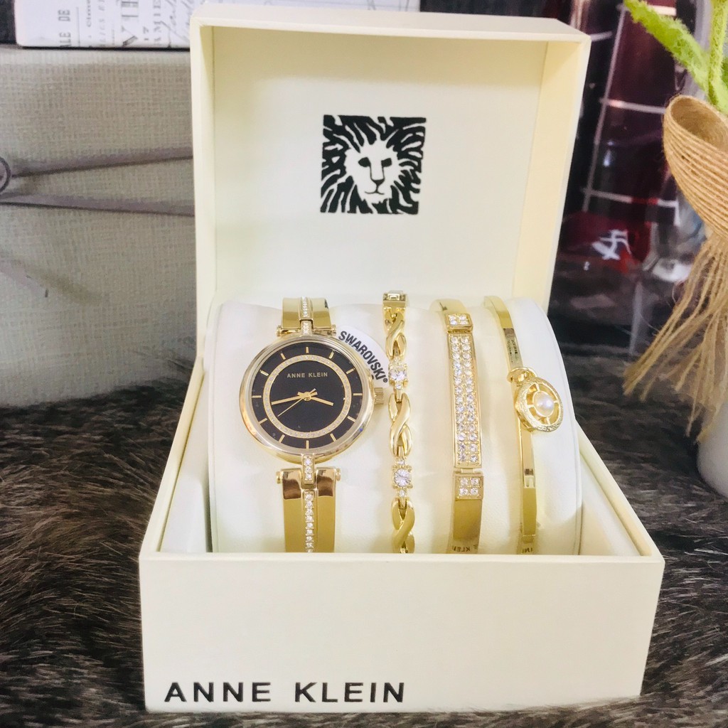 Đồng hồ thời trang nữ Anne Klein Set Combo AK3426BKST