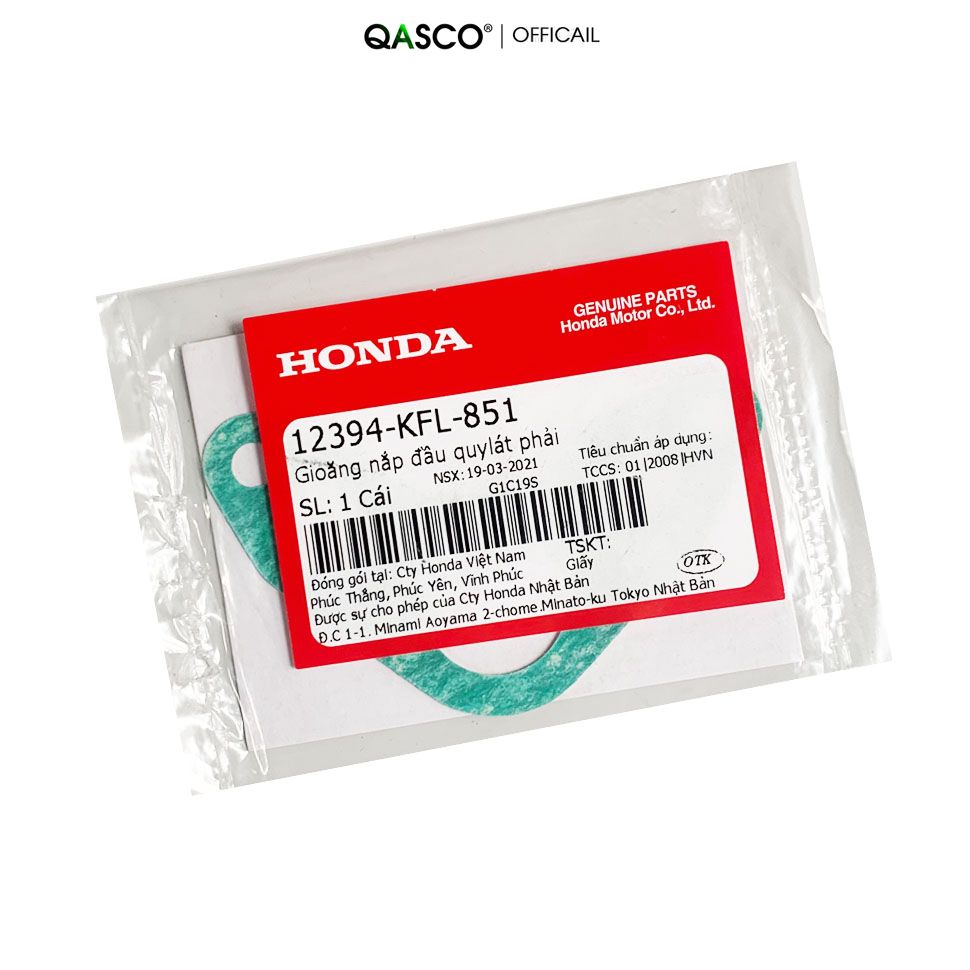Gioăng nắp đầu quylát phải HONDA Dream 100, Wave 100  QA(12394KFL851)