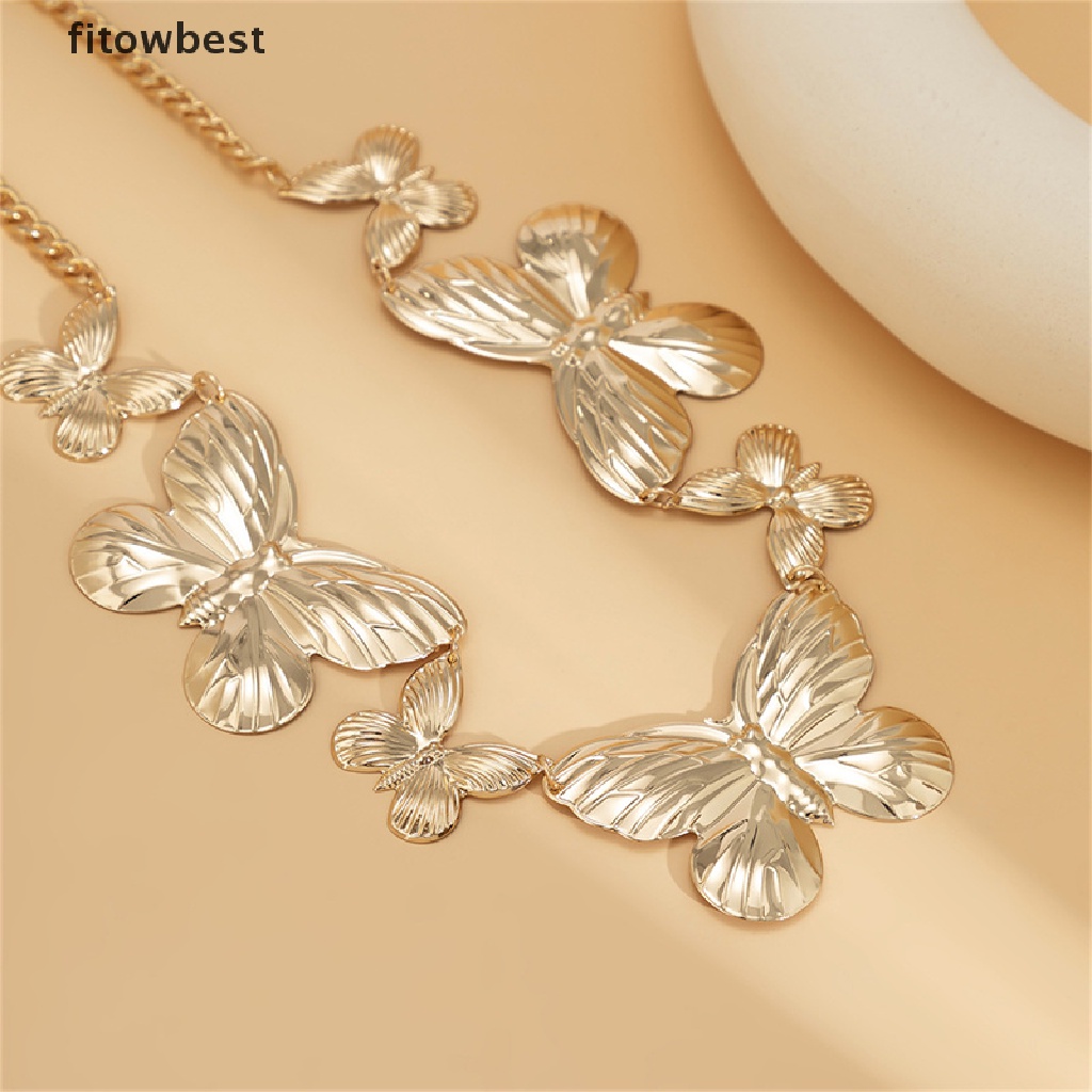 Dây Xích Đeo Hông Bằng Kim Loại Hình Bướm Phong Cách Punk Đơn Giản Cá Tính Dành Cho Nữ