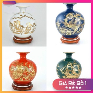 [GIÀU SANG] HOT🔥Bình hút lộc, lọ hoa hút tài lộc phong thuỷ cao cấp BÁT TRÀNG 22cm