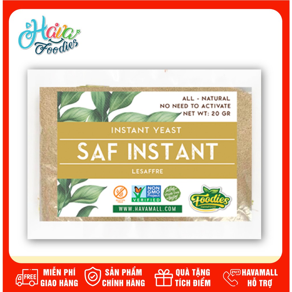 Men Khô Bánh Ngọt Saf-Instant Vàng 20gr