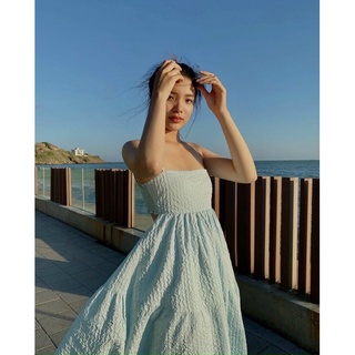 ĐẦM BBD XANH 2S CUTOUT LƯNG