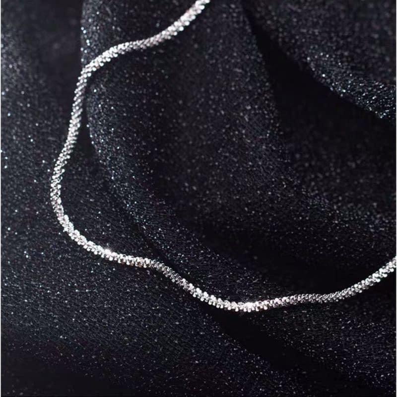 Dây chuyền nữ Bạc, dây xù thời trang thiết kế thời thượng dây bền sáng đẹp Mainomi Shop Bạc Xinh