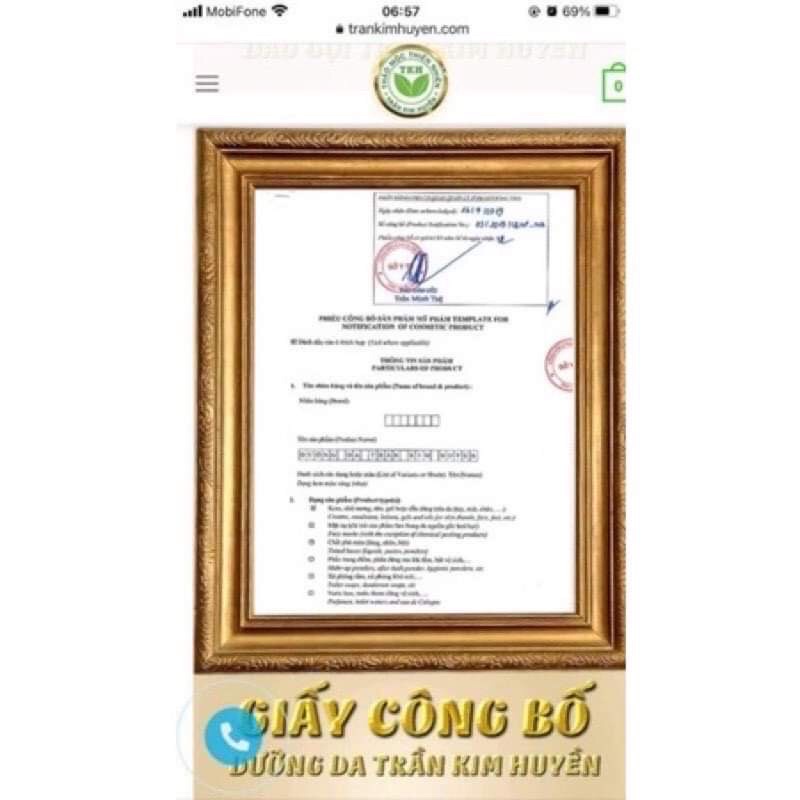 KEM DƯỠNG DA TRẦN KIM HUYỀN