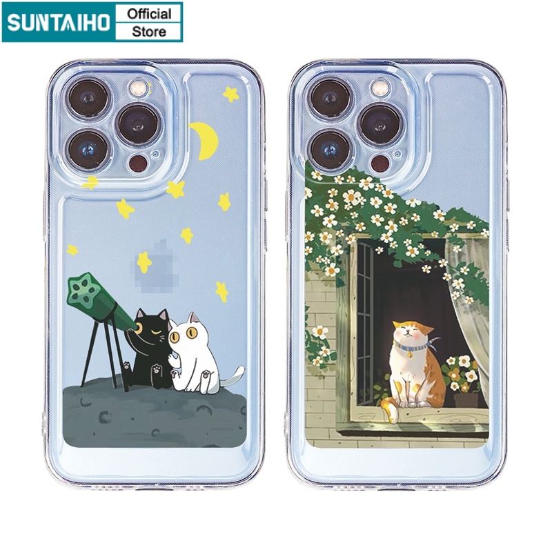 Suntaiho Ốp lưng iphone Ốp điện thoại silicon mềm họa tiết vũ trụ thích hợp cho iPhone 11 Pro 13 12 Pro Max XS Max X/XS XR 7 8 Plus