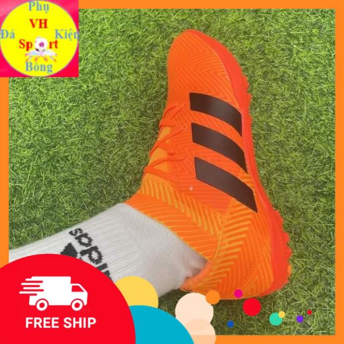 Giày đá bóng sân cỏ nhân tạo Adidas Nemeziz 18.3 TF Cam -JH*(