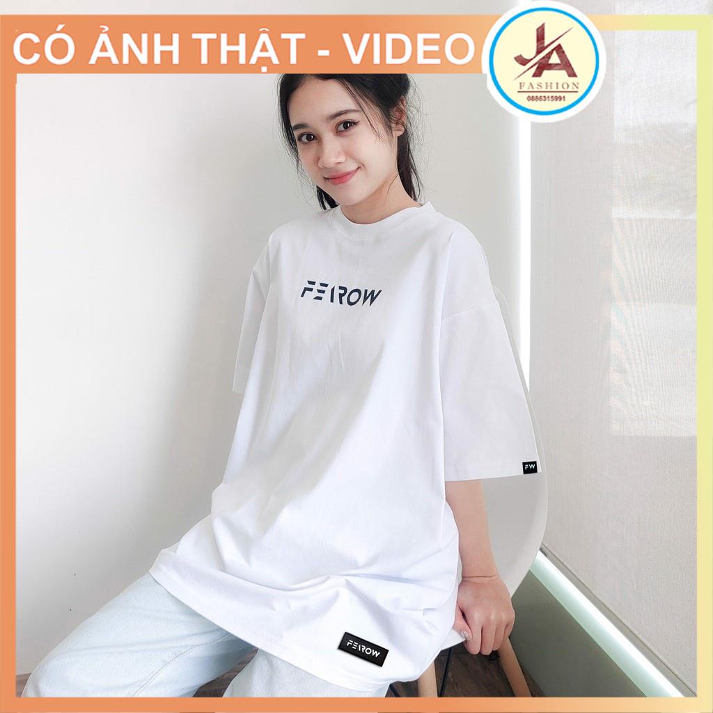 Áo thun Signature FEAROW Đen/Trắng , áo phông unisex form rộng nam nữ chất cotton